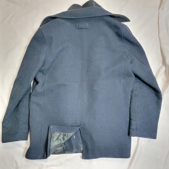 Calvin Klein Medium Double Lined Wool Blue Peacoat - Picture 10 of 15